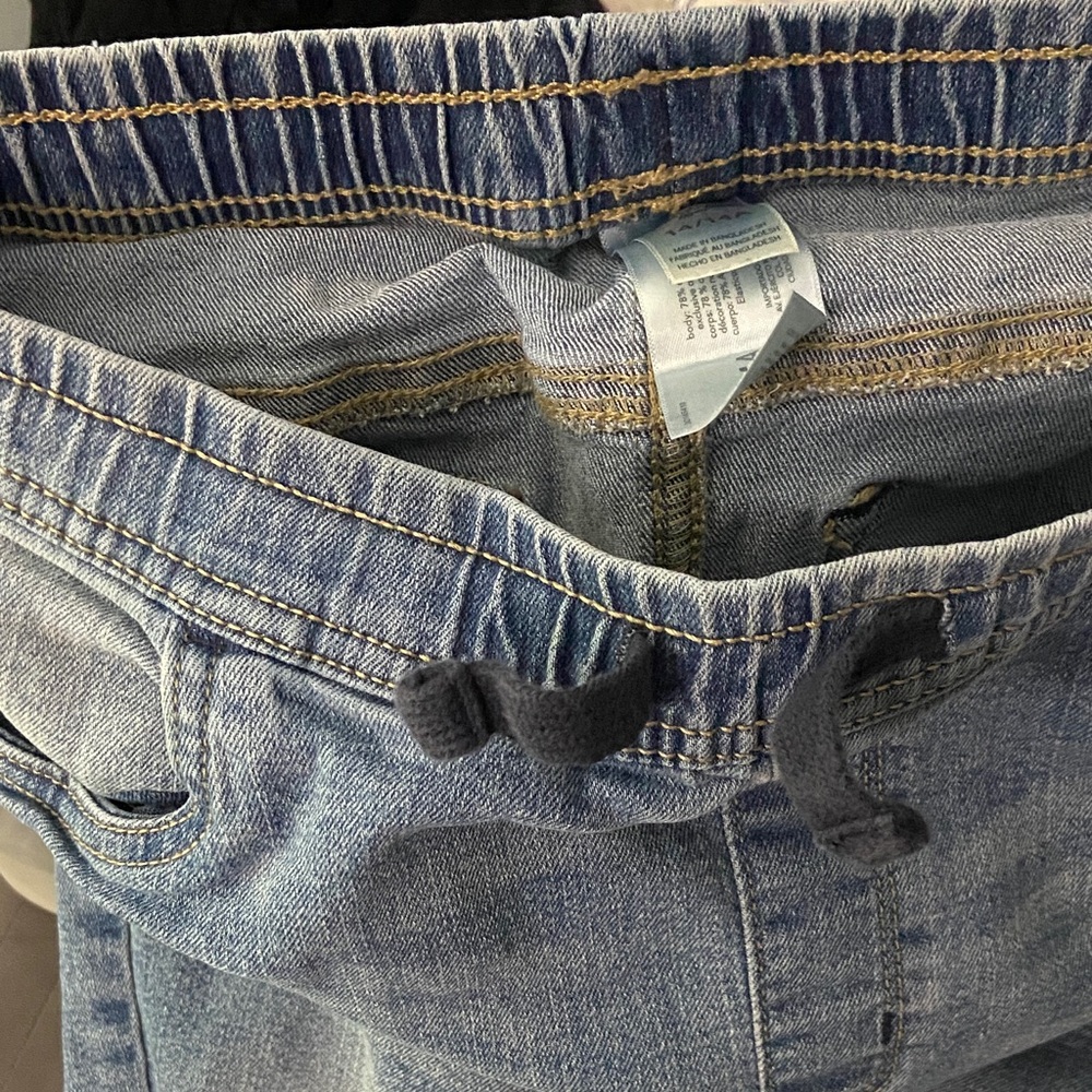 Boys 14 Light Blue Denim Jeans with Drawstring